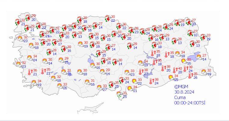 Meteoroloji'den Kastamonu, Çorum ve Çankırı'nın kuzeyi için sağanak uyarısı 27